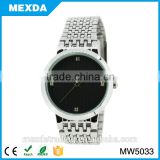 black dial stainless steel strap casual smart quartz watch