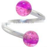 PURPLE PIZZAZZ Spiral Twister Belly Ring thumbnail-1