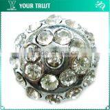 8MM Clear Crystal Aerolite Rhinestone Nickel Free Silver Shank Rhinestone Button thumbnail-5