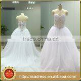 ASAJ-14 Real Photos Sexy See Through Beaded Sweetheart Ball Gown Wedding Dresses
