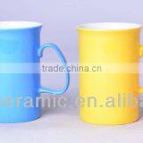 10oz Color Glazed Ceramic Coffee Mugs