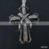 71*92mm Goldplated Fashion Wholesale Rhinestone Cross Pendant thumbnail-6