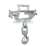 Forklift Lifting Hook, Single Fork, Single Swivel Hook, 4000 Lb., Fork Pocket Size 2-1/4" H x 6-1/2" thumbnail-1