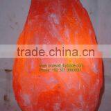 Carved Natural Himalayan Rock Crystal Red Salt Lamps