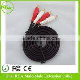 100FT 2 RCA to 2 RCA Dual Male Stereo Audio Patch Cables for TV DVD Receiver thumbnail-1