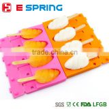 High quality children DIY silicone ice cream box popsicle mold with stick