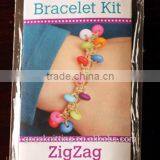 2016 popular friendship handmade bead zigzag bracelets for girls for diy kit