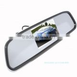 DIY4.3" LCD Monitor Mirror Waterproof IR Reverse Car Rear View Backup Camera Kit