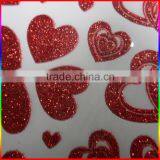 Glitter Powder Red Heart Stickers thumbnail-2