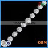 White Rhinestone Jewelry Pearl Roll Trimming Chain for Garment thumbnail-4