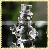 Exquisite Crystal Snowman Figurine For Valentine's Day Gifts thumbnail-1