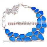 Authentic!! Wholesale Amber Jewelry Glass Silver Jewellery Designers P1400 thumbnail-4