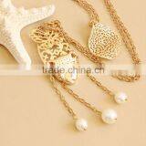 MYLOVE Gold Pearl Sweaterchain Fahion Coat Chain MLSC-19 thumbnail-1