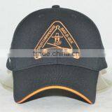 Guangzhou Hat Factory Professional Custom 6 Plate / 100% Polyester/embroidery/trademark/black Baseball Cap
