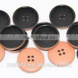 4 Holes Fancy DTM and Bottom, Side Painted Natural Corozo Nut Buttons thumbnail-2