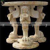 Hand Carved Table Top and Base for Garden