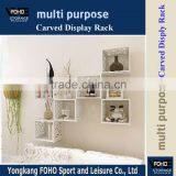 CDR88120 Fashion Creative Wood Caving Wall Decorate Shelf With Friendly Material