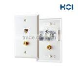 US Type 2 Port TV and RJ45 8P6C Voice Faceplate thumbnail-2