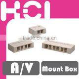 2 4 6 Ports Multimedia Mount Box With Label for A/V Connecter thumbnail-1