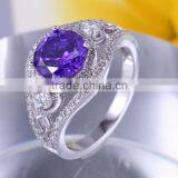 CZ Jewellery Cubic Zirconia Engagement Wedding Ring Design for Women Latest Fashion Silver Jewelry thumbnail-3