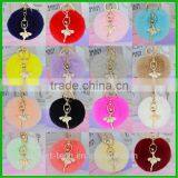 2017 Popular Custom Fur Ball Key Chain Cool Keychains