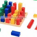 Ealy Education Montessori Wood Baby Toy Geometry Cylinder Ladder Block Puzzle thumbnail-3