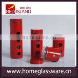 Cheap Glass Food Storage Jar With Stainless Coating for Kitchen