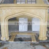 Indoor freestanding stone fireplace mantel with many colors valid