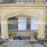 Indoor Freestanding Stone Fireplace Mantel With Many Colors Valid thumbnail-1