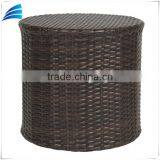 Outdoor Wicker Rattan Barrel Side Table Patio Furniture thumbnail-3