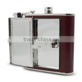 Stainless Steel Wine Bottle , Leather Hip Flasks thumbnail-4