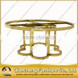 Popular Flower Design Gold Color Coffee Table thumbnail-3