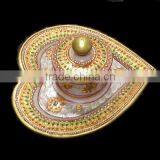 Indian Marble Dry Fruit Box With Tray, Deepawali Gift Box, Wedding Gifts, Decorative Sweets Box, Fancy Dry Fruits Box With Tray thumbnail-1