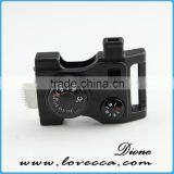 Paracord Bracelet Flint Fire Starter Whistle Compass Buckle With Bottle Opener Screwdriver thumbnail-3