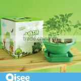 Plastic hydroponic green plants pot smart mini garden -green globe
