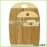 3 piece Bamboo cutting board set - Strong, Durable, No knife dull and Eco friendly/Homex_Factory