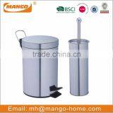 Colorful Metal Toilet Brush and Foot Pedal Trash Can thumbnail-6