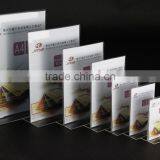 Clear Acrylic Upright Plexiglass Plastic Sign Holder With Slant Back Menu Ad Frame Table Card Display thumbnail-3