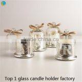 Circle Top Decor Glass Dome Cloche Candle From Gold Factory Yufeng Craft thumbnail-6