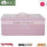 Vintage Design Home Kitchen Pink Bread Bin