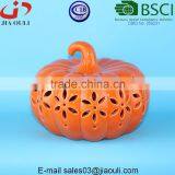 BSCI Audit Factory Halloween Decoration LED Light Ceramic Pumpkin thumbnail-1