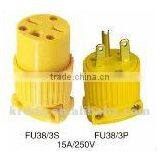 Male and Female Electrical Industrial Plug & Socket U35 3S thumbnail-1