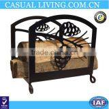 Black Wrought Iron Burning Wood Stove thumbnail-1