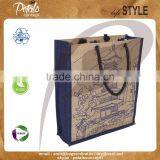 PP Laminated Three Bottle Jute Wine Bag Rope Handle thumbnail-1