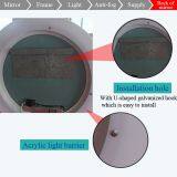 Круглый освещаемый светодиодными лампами зеркало для ванной комнаты, зеркальное светодиодное освещение с противообледенителем зеркала thumbnail-5