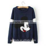 Customize Cartoon Jacquard Long Sleeve Sweater For Ladies thumbnail-2