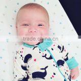 Custom Summer Baby Boy Romper 100% Cotton for Baby Gift Set thumbnail-3