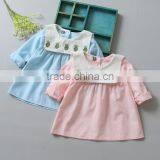 2017 Wholesale Girls Spring Boutique Embroidery Pineapple Lapel t Shirt thumbnail-1