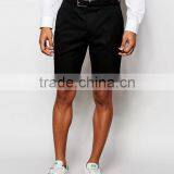 High Quality Latest Custom Slip Pockets Men's Black Slim Fit 100% Cotton Zip Fly Casual Shorts thumbnail-1