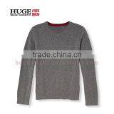 Long Sleeve Solid 100% Cotton Boys V-Neck Sweater thumbnail-1